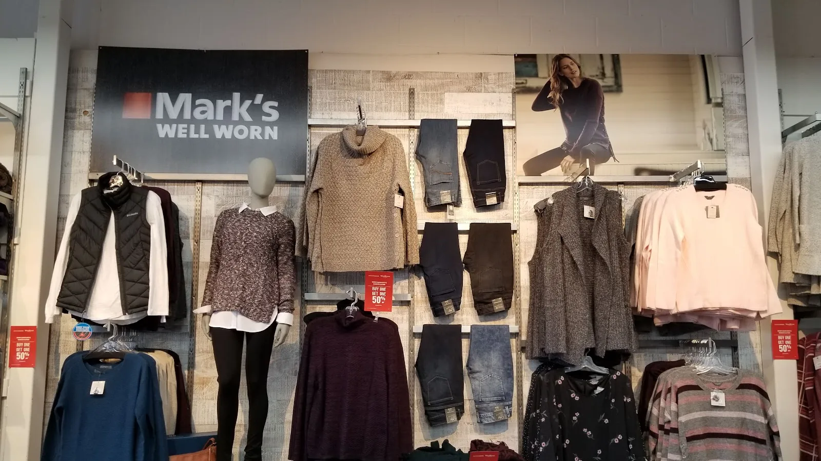 The Mark's Well Worn wall at Mark's Aldergrove