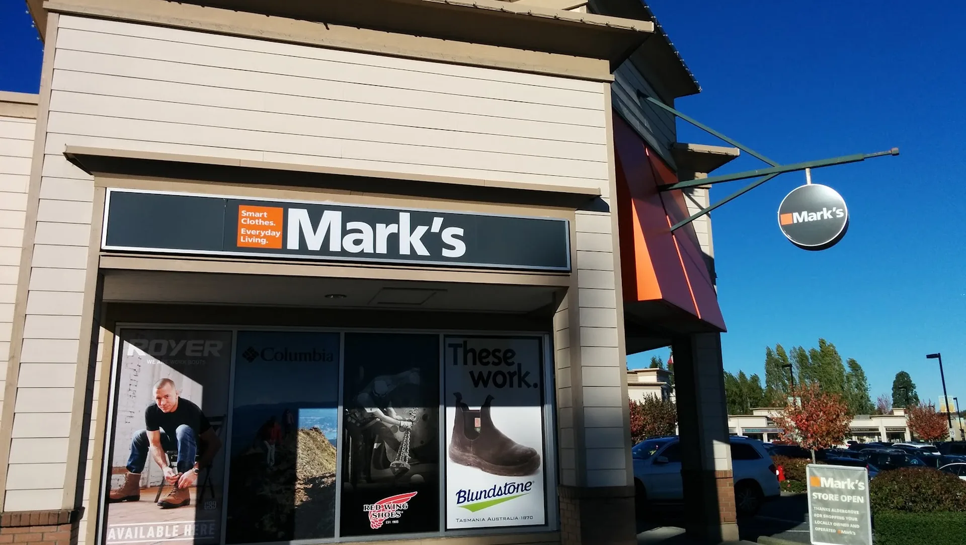 Mark's Aldergrove storefront on a clear day